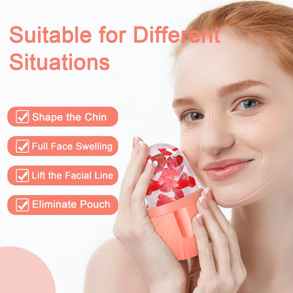 silicone face ice cube mold for Beauty and Skin Care silicon face ice roller